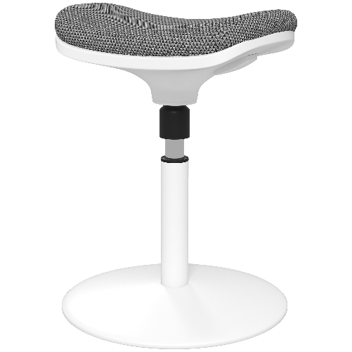 HOMCOM Sgabello Ergonomico e Imbottito ad Altezza Regolabile con Inclinazione a 5°, 41.5x41.5x51.5-71.5 cm, Grigio