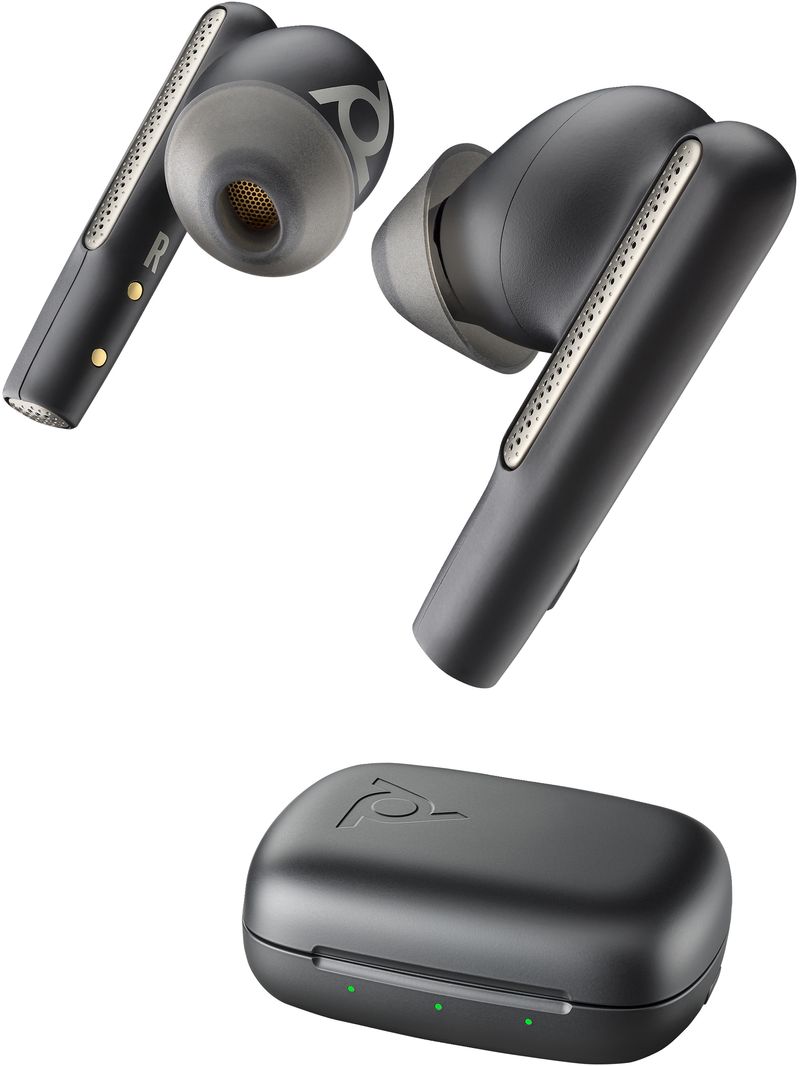 POLY-Auricolari-Voyager-Free-60-colore-Carbon-Black---Custodia-di-ricarica-base
