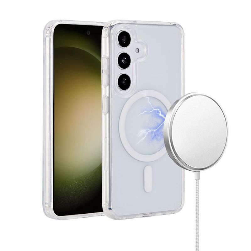 eSTUFF-ES67403000-custodia-per-cellulare-17-cm--6.7--Nero--Cover-for-INFINITE-OSLO-S24-Galaxy---Clear-Magnetic-Cover.---