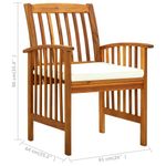 vidaXL-Sedie-da-Pranzo-per-Giardino-3pz-Cuscini-in-Massello-di-Acacia