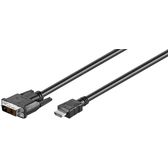 Goobay M-CAB - Videokabel - HDMI / DVI - HDMI (M) bis DVI-D (M) - 3 m - Schwarz