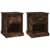 vidaXL-Comodini-2-pz-Rovere-Fumo-39x39x475-cm-in-Legno-Multistrato