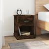 vidaXL-Comodini-2-pz-Rovere-Fumo-39x39x475-cm-in-Legno-Multistrato