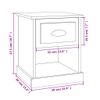 vidaXL-Comodini-2-pz-Rovere-Fumo-39x39x475-cm-in-Legno-Multistrato