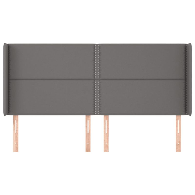 Testiera-ad-Orecchio-Grigio-183x16x118-128-cm-in-Similpelle