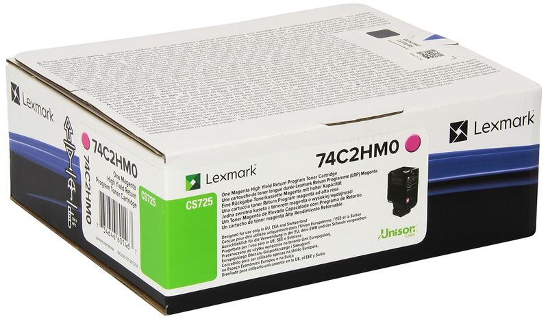 Toner-Magenta-Lexmark-74C2HM0---Alta-Capacita