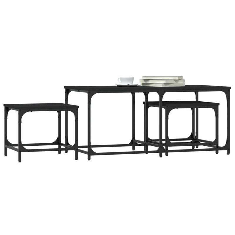vidaXL-Tavolini-Impilabili-3-pz-Neri-in-Legno-Multistrato