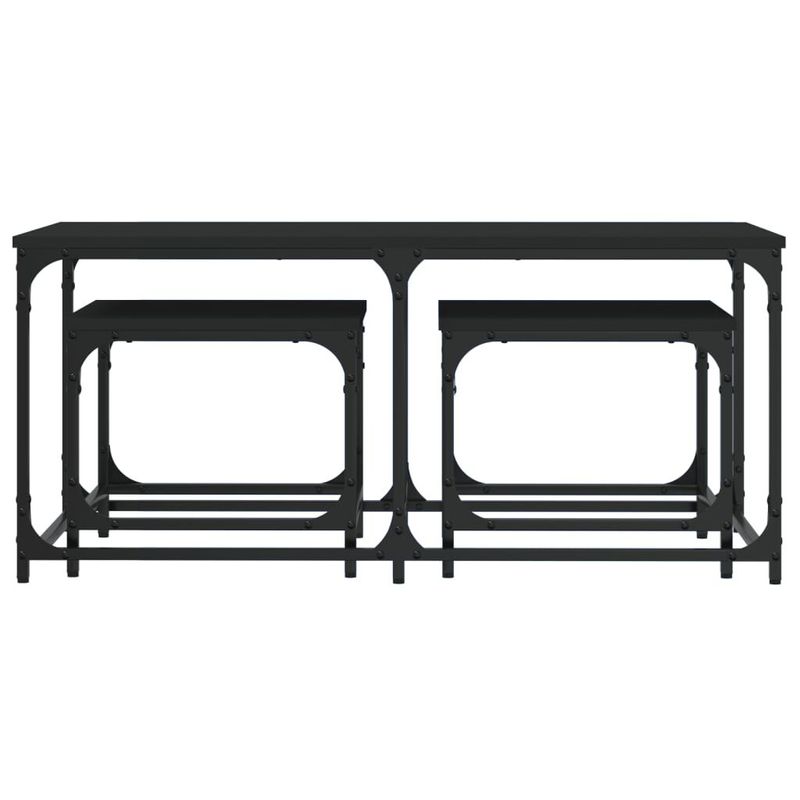 vidaXL-Tavolini-Impilabili-3-pz-Neri-in-Legno-Multistrato