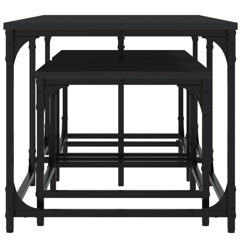 vidaXL-Tavolini-Impilabili-3-pz-Neri-in-Legno-Multistrato