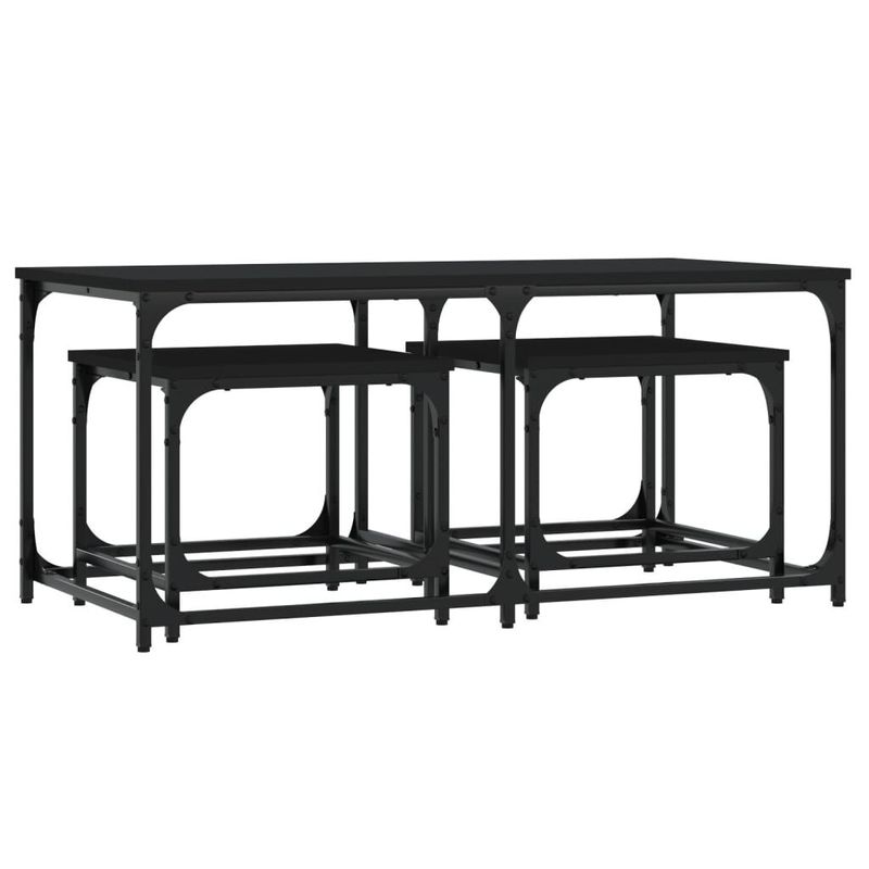 vidaXL-Tavolini-Impilabili-3-pz-Neri-in-Legno-Multistrato