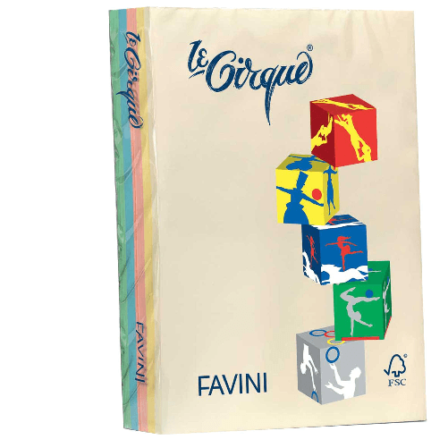 FAVINI-Carta-LECIRQUE-A4-160gr-250fg-mix-5-colori-pastello-FAVINI