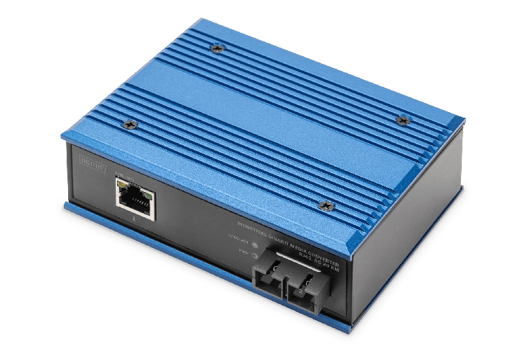 Digitus Convertitore multimediale industriale Gigabit RJ45, SC 20 km