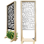 TROPICA - Separè  - Paravento modulabile - 70x190cm - in Legno e PVC nero