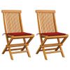 Sedie-da-Giardino-con-Cuscini-Rossi-4-pz-Massello-di-Teak