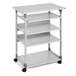 DURABLE Pc Workstation System 75 VH - con ruote - 5 ripiani - 75 x 53,4 x 95/125 cm - grigio - Durable