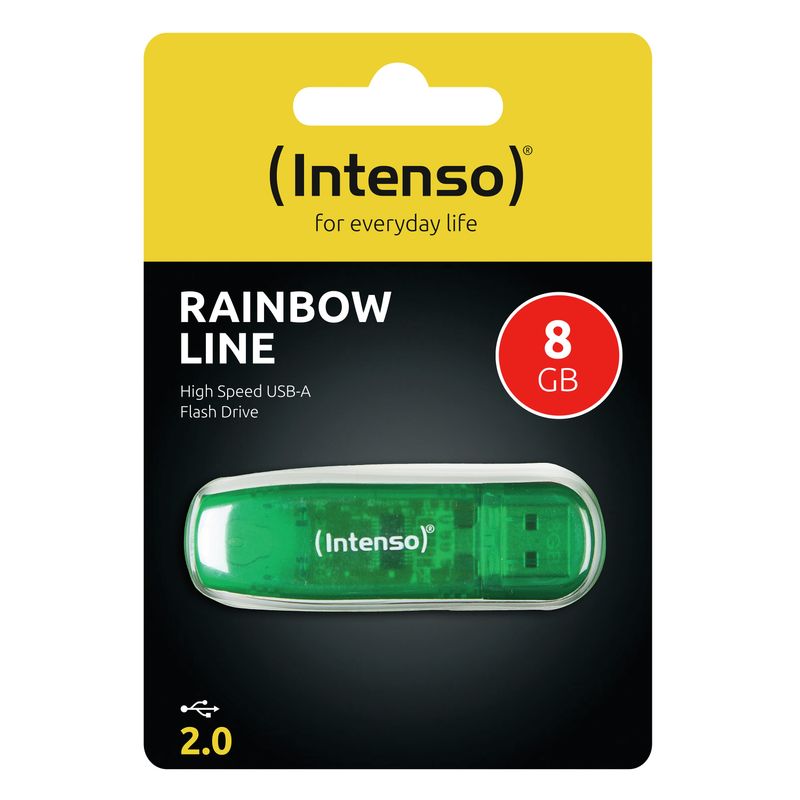 Intenso-Chiavetta-USB-Rainbow-Line-8Gb-Verde