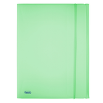 Cartella 3L c/elastico PPL PASTEL verde f.to utile 24x33cm Favorit