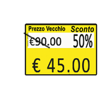 PRINTEX Rotolo da 600 etichette per Printex Z 17 - PREZZO VECCHIO…SCONTO… - 26x19 mm - adesivo permanente - giallo - Printex - pack 10 rotoli