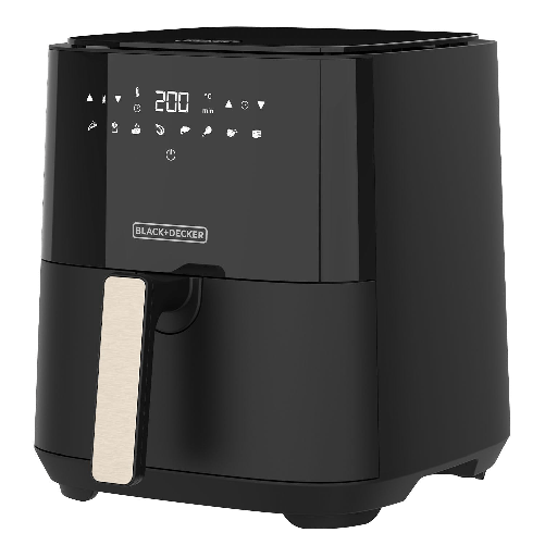 Black-e-Decker-Friggitrice-ad-aria-5-Litri--1450-W-Display-digitale-Temperatura-fino-a-200C-Timer-fino-a-90-minuti