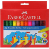 Faber-Castell-Confezione-Jumbo-da-24-Pennarelli-a-Punta-Spessa---Inchiostro-Lavabile-a-Base-d-Acqua---Colori-Assortiti