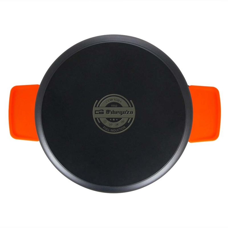 Casseruola-Bassa-Serie-Orbegozo-CBD-28-L---Alluminio-Pressofuso-Indeformabile---Manici-in-Silicone---Coperchio-in-Vetro