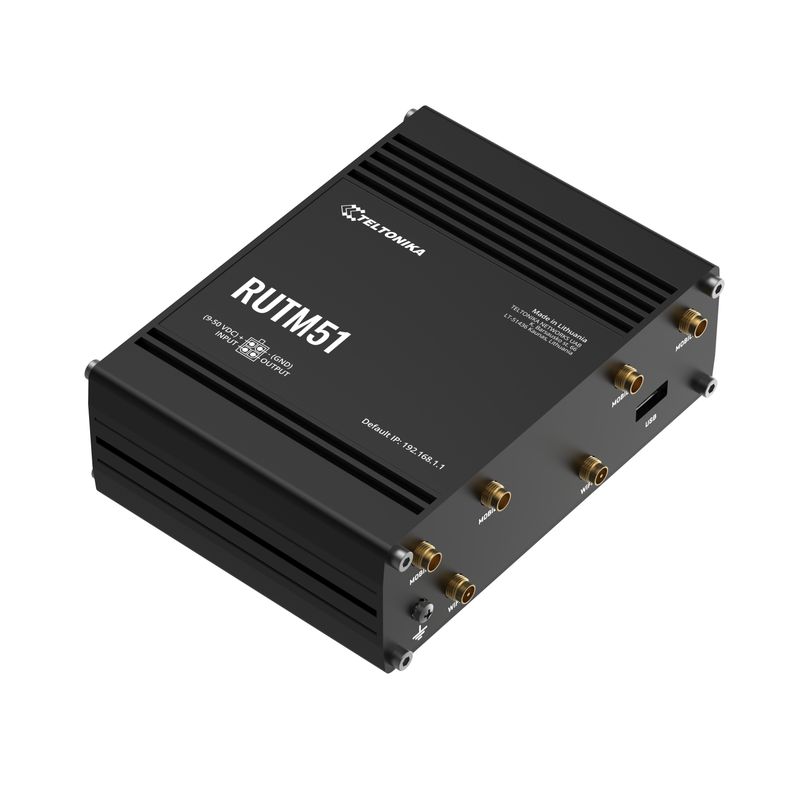Teltonika--Router-RUTM51-Industrial-5G---Router-router-wireless-Gigabit-Ethernet-Dual-band--2.4-GHz-5-GHz--Nero