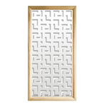 LABYRINTH L - Moduli Decorativi in Legno e PVC nero / 47x94 cm