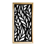 ALGA - Moduli Decorativi in Legno e PVC nero / 73x148 cm