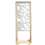 DIAGONAL MEDIUM - Separè  - Paravento modulabile - 70x190cm - in Legno e PVC bianco