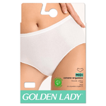Golden Lady slip Midi in cotone organico Bianco Taglia 5xl