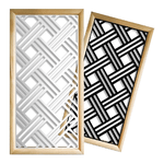 CLASSIC D - Moduli Decorativi in Legno e PVC bianco / 98x98 cm