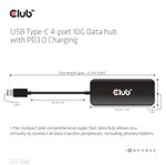 Club3D-Hub-Usb-Gen2-Type-C-A-4X-Usb-Type-C-10Gbps