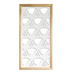 HERMITCRAB - Moduli Decorativi in Legno e PVC bianco / 73x148 cm