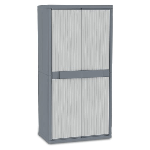 Armadio-plastica-Terry-1002564-WAVE-Jumbo-3900-Grigio-chiaro-e-scuro