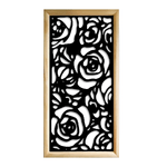 ROSES - Moduli Decorativi in Legno e PVC nero / 98x98 cm