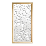 FIORI - Moduli Decorativi in Legno e PVC nero / 48x48 cm