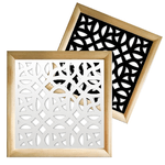 CANTERBURY - Moduli Decorativi in Legno e PVC bianco / 47x94 cm