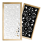 BOLERO - Moduli Decorativi in Legno e PVC nero / 98x98 cm