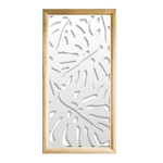 FILODENDRO - Moduli Decorativi in Legno e PVC nero / 98x98 cm