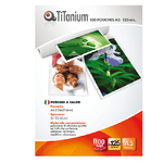 TITANIUM Pouches - government card - 65x95 mm - 2x125 micron - Titanium - scatola 100 pezzi