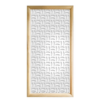 CHIPS - Moduli Decorativi in Legno e PVC bianco / 48x48 cm