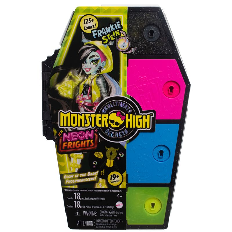 Mattel-Bambola-Monster-High-Clawdeen-Frankie-Stein-Segreti-da-Brivido-Neon-Frights