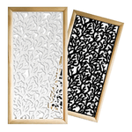 KORAL - Moduli Decorativi in Legno e PVC nero / 98x98 cm