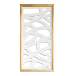 CONCENTRIC - Moduli Decorativi in Legno e PVC bianco / 98x98 cm