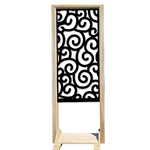 GHIRIGORI - Separè  - Paravento modulabile - 70x190cm - in Legno e PVC nero