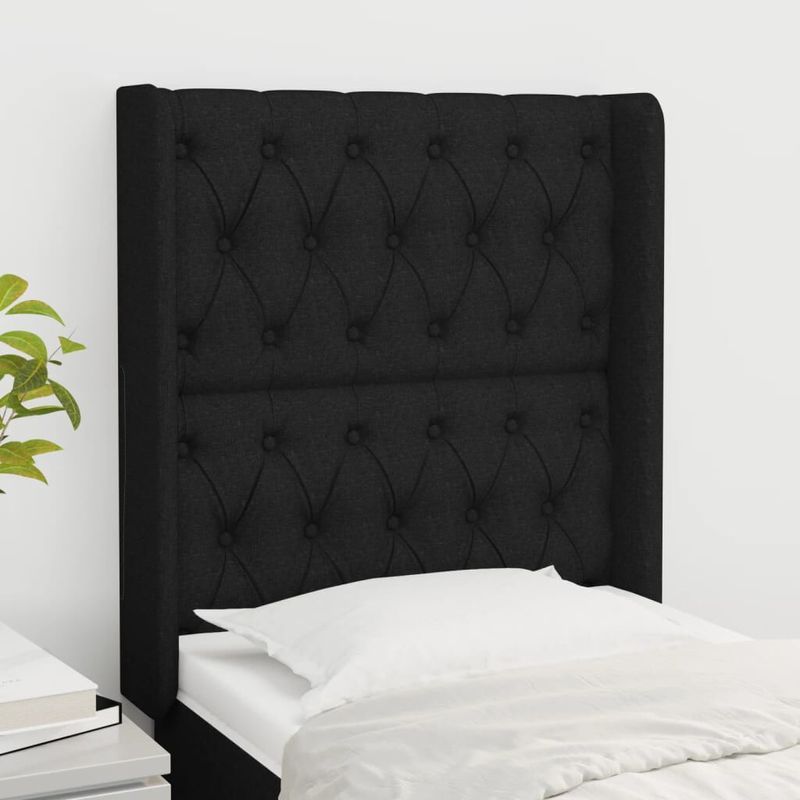 Testiera-ad-Orecchio-Nera-83x16x118-128-cm-in-Tessuto