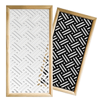 FILOTTO - Moduli Decorativi in Legno e PVC nero / 98x98 cm