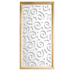 RICCI - Moduli Decorativi in Legno e PVC bianco / 48x48 cm