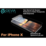 Devia Pellicola vetro temperato Anti Imp Full Screen iPhone X Nera