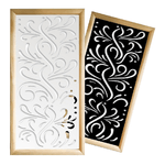 BLOW - Moduli Decorativi in Legno e PVC bianco / 73x148 cm